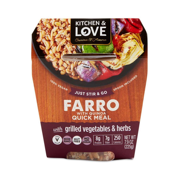 CUCINA & AMORE: Farro Meal Grilled Vegetable Herb, 7.9 oz New