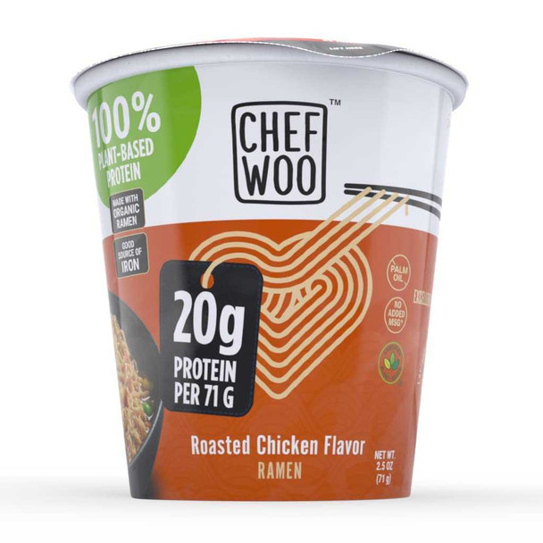 CHEF WOO: Roasted Chicken Flavor Ramen, 2.5 oz New