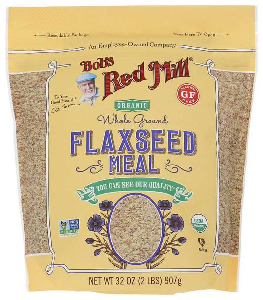 BOBS RED MILL: Organic Whole Ground Flaxseed Meal, 32 oz New