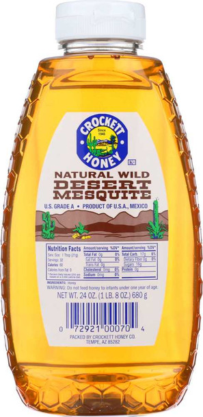 CROCKETT HONEY: Honey Desert Mesquite Squeeze, 24 oz New
