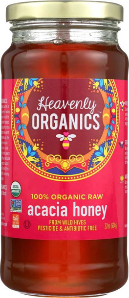 HEAVENLY ORGANICS: Acacia Honey, 22 oz New