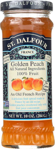 ST DALFOUR: All Natural Fruit Spread Golden Peach, 10 oz New