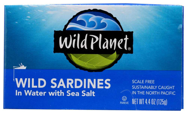 WILD PLANET: Wild Sardines in Water with Sea Salt, 4.38 oz New