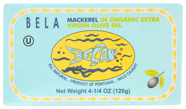 BELA: Mackerel Olive Oil, 4.25 oz New