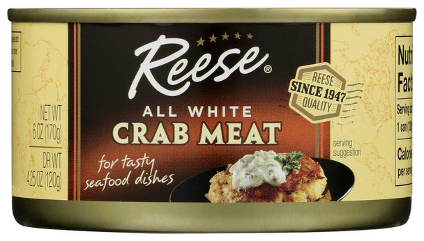 REESE: All White Crab Meat, 6 Oz New
