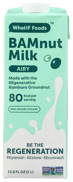 WHATIF FOODS: Airy Bamnut Milk, 33.8 fo New