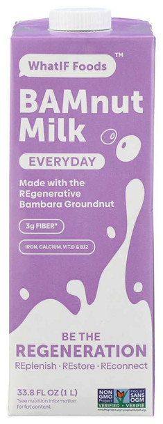 WHATIF FOODS: Everyday Bamnut Milk, 33.8 fo New