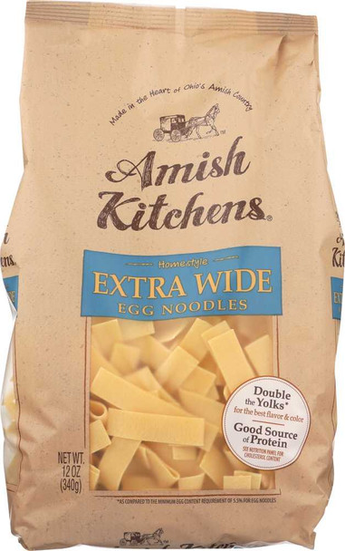 AMISH KITCHEN: Extra Wide Egg Noodles, 12 oz New
