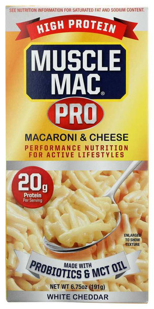 MUSCLE MAC: Mac & Cheese Probiotic MCT Oil Cup, 6.75 oz New