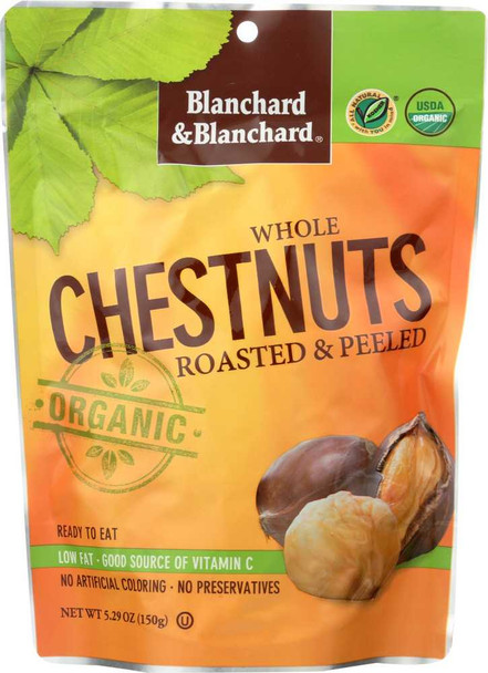 BLANCHARD & BLANCHARD: Organic Whole Chestnuts Roasted and Peeled, 5.29 oz New