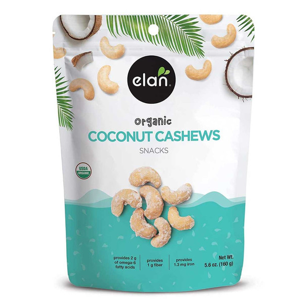 ELAN: Organic Coconut Cashews, 5.6 oz New