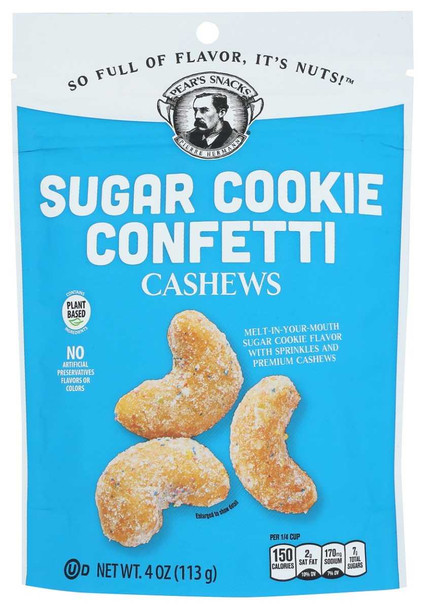 PEARS SNACKS: Cashew Sugar Cookie Confetti, 4 OZ New