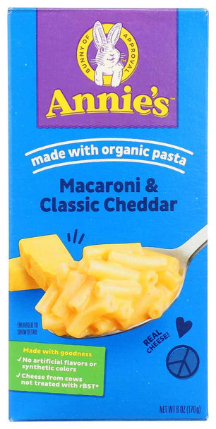 ANNIE'S HOMEGROWN: Classic Macaroni & Cheese, 6 oz New