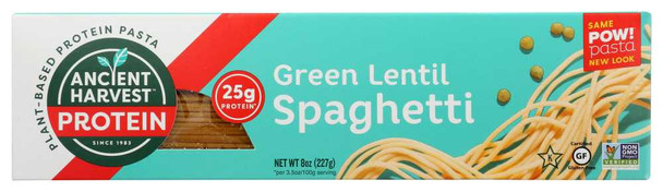 ANCIENT HARVEST: Pow! Pasta Green Lentil Spaghetti, 8 oz New