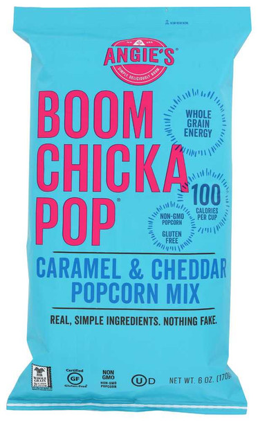 ANGIE'S: Popcorn Boomchickapop Caramel and Cheddar Popcorn Mix, 6 oz New