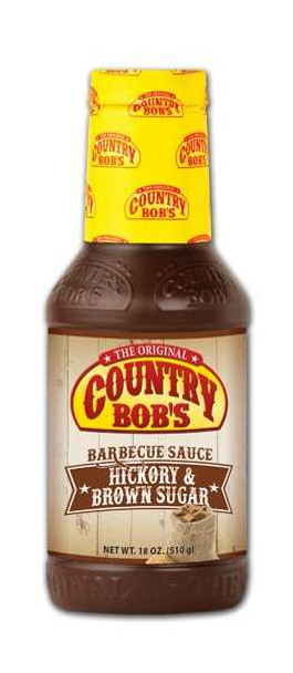 COUNTRY BOBS: Hickory Brown Sugar Barbecue Sauce, 18 oz New