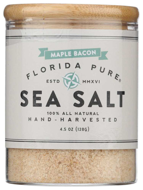 FLORIDA PURE: Maple Bacon Infused Sea Salt, 4.5 oz New