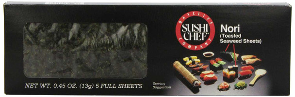 SUSHI CHEF: Nori Toasted Seaweed Sheets, 0.45 oz New
