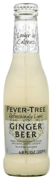 FEVER TREE: Ginger Beer Light Pack of 4, 6.8 oz New