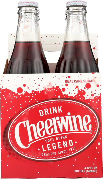 CHEERWINE: Cherry Soda 4 Bottle, 48 oz New