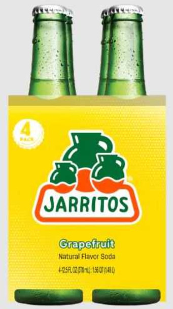 JARRITOS: Grapefruit Soda 4 Count, 12.5 oz New