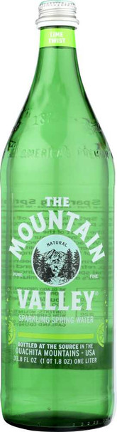 MOUNTAIN VALLEY: Water Sparkle Lime, 1 lt New