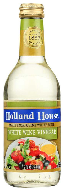 HOLLAND HOUSE: White Wine Vinegar, 12 oz New