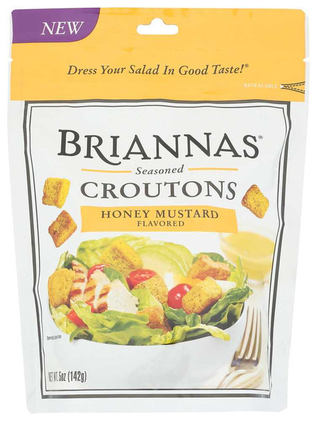 BRIANNAS: Croutons Honey Mustard, 5 OZ New