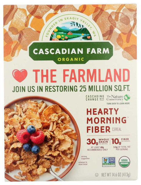 CASCADIAN FARM: Hearty Morning Fiber Cereal, 14.6 oz New