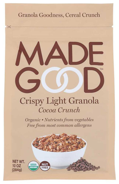 MADEGOOD: Crispy Light Granola Cocoa Crunch, 10 oz New