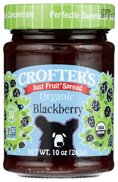 CROFTERS: Fruit Spread Blackberry Organic, 10 oz New