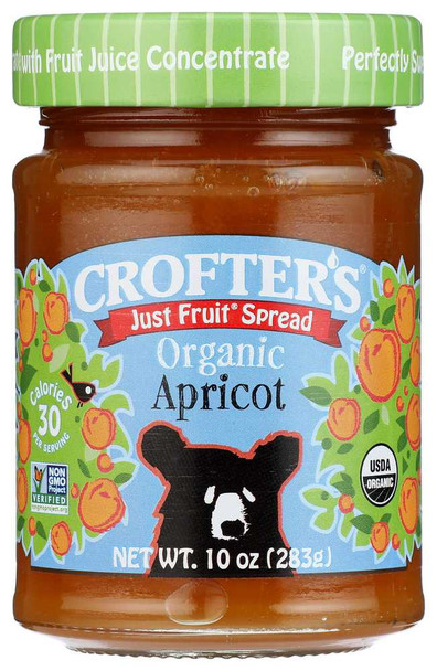 CROFTERS: Fruit Spread Apricot Organic, 10 oz New