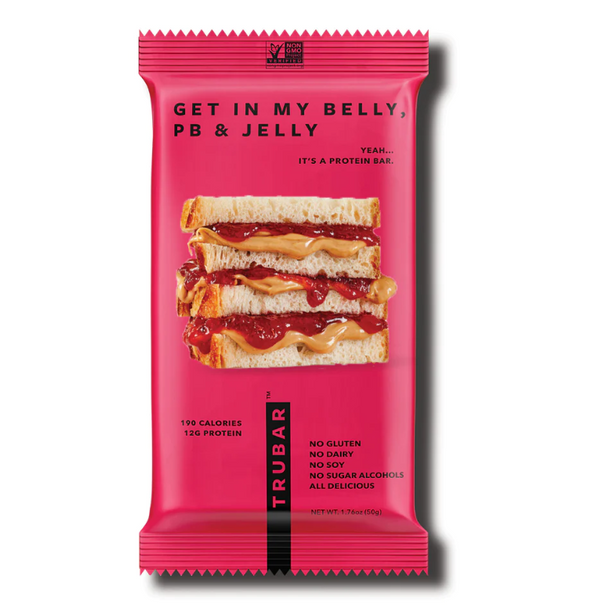 TRUBAR: Get In My Belly PB and Jelly Protein Bar, 1.76 oz New