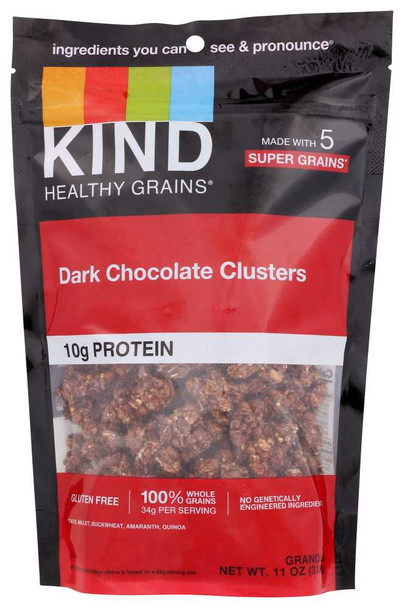 KIND: Dark Chocolate Whole Grain Clusters, 11 oz New