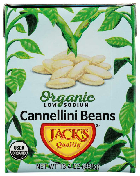 JACKS QUALITY: Bean Cnnllni Lw Sodium Org, 13.4 oz New