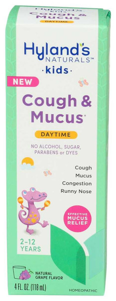 HYLAND: Kid Cough Mucus Grape, 4 FO New
