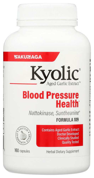 KYOLIC AGED GARLIC EXTRACT: Formula 109 Blood Pressure Health, 160 cp New