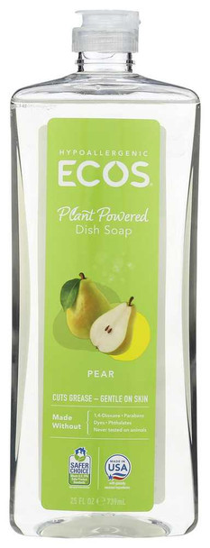 EARTH FRIENDLY: Ecos Dishmate Dish Liquid Pear, 25 oz New