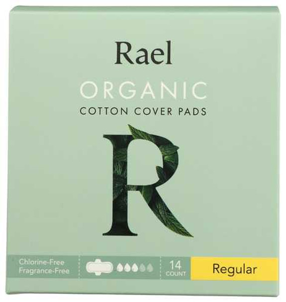 RAEL: Pads Cover Regular Organic, 14 ea New