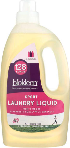 BIO KLEEN: Laundry Liquid Sport Lavender Lavender, 64 oz New