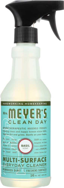 MRS. MEYER'S: Clean Day Multi-Surface Everyday Cleaner Basil Scent, 16 oz New