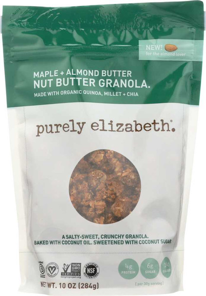 PURELY ELIZABETH: Maple Almond Butter Nut Granola , 10 oz New