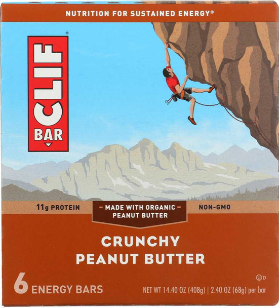CLIF: Bar Crunchy Peanut Butter 6 pc, 14.4 oz New