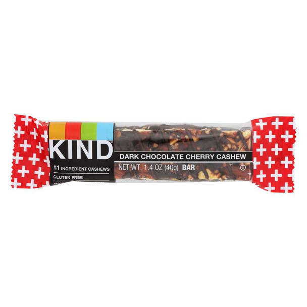 KIND: Plus Dark Chocolate Cherry Cashew + Antioxidants Bar, 1.4 oz New