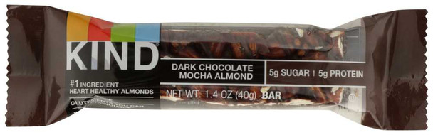 KIND: Nuts and Spices Dark Chocolate Mocha Almond Bar, 1.4 oz New