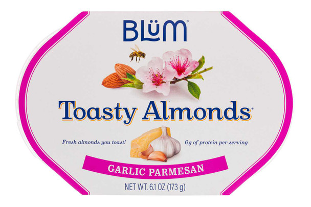 BLUM: Garlic Parmesan Toasty Almonds, 6 oz New
