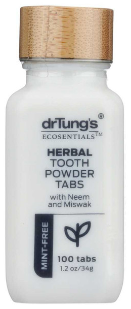 DR TUNGS: Toothpowder Tabs Mint Free, 100 tb New