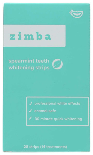 ZIMBA: Teeth Whtn Strips Sprmint, 28 PC New