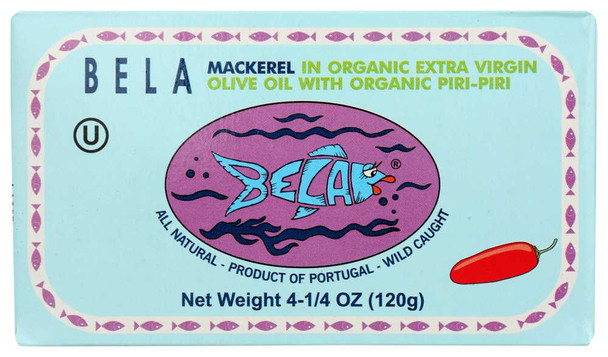 BELA: Mackerel Piri Piri, 4.25 oz New