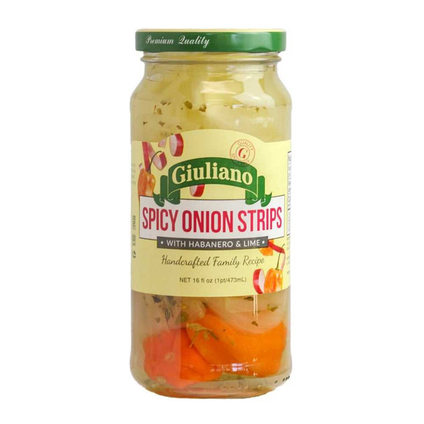 GIULIANO: Onion Strips Spicy, 16 oz New